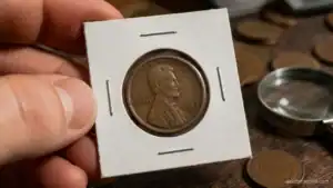 Authentic 1909-S VDB Lincoln Wheat Penny showing the obverse and reverse with the San Francisco mint mark and VDB initials.