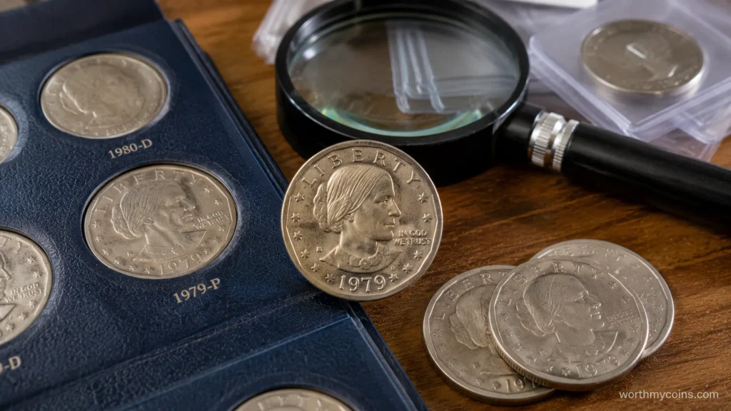1979 Susan B. Anthony Dollar obverse used for coin identification