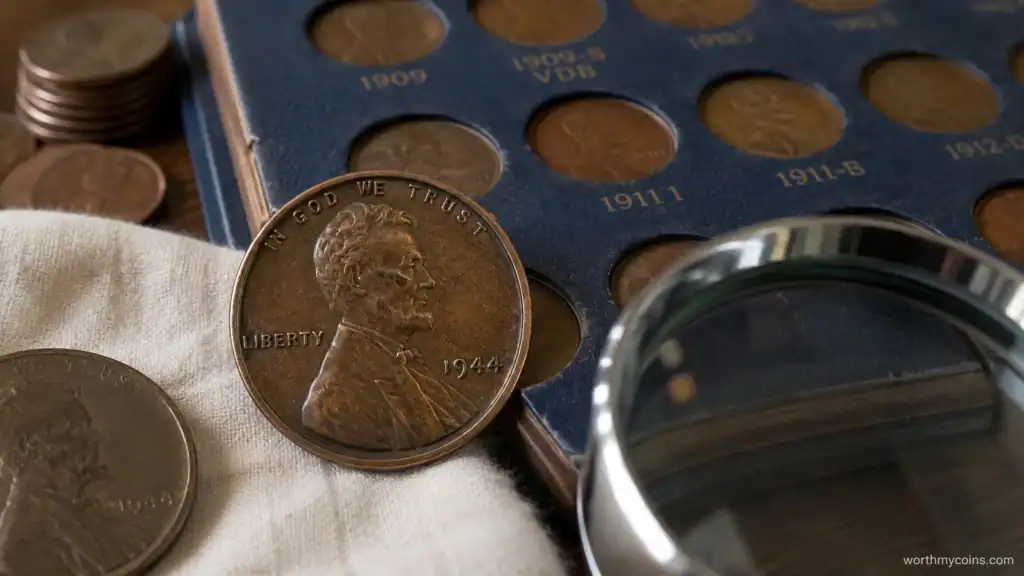 Close-up Lincoln Wheat Penny showing date mint mark and obverse details