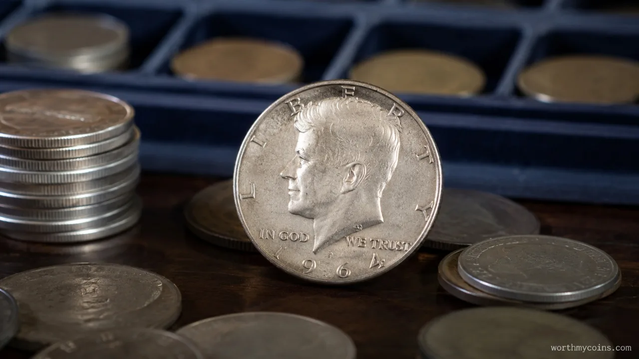 Kennedy Half Dollar showing silver composition, mint marks, and collectible varieties for coin collectors.