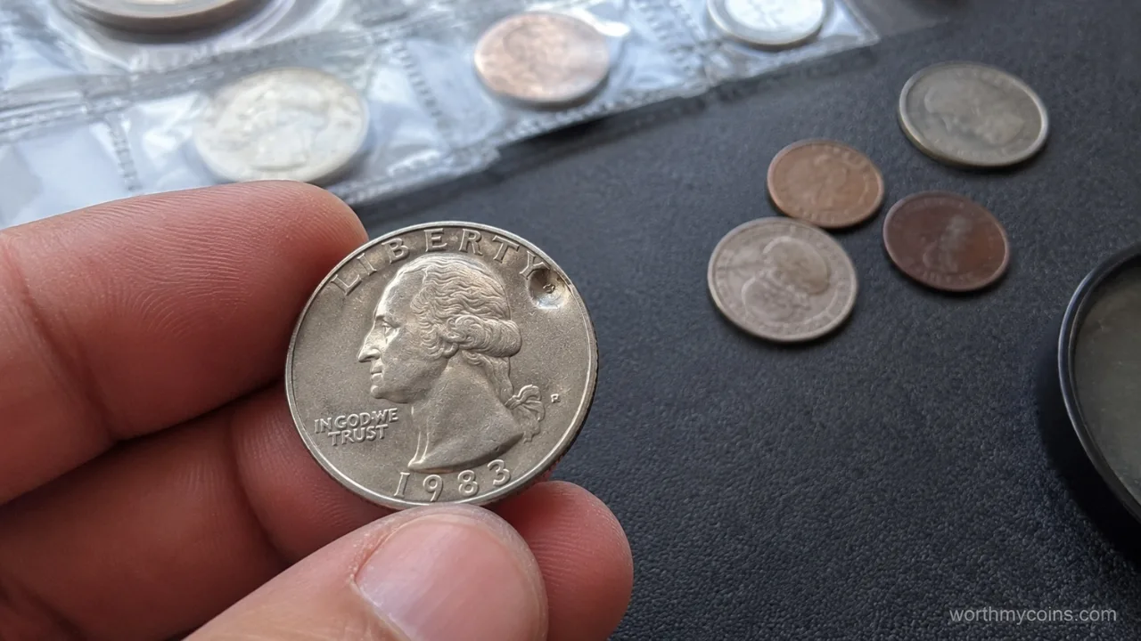 Washington Quarter with a verified mint error showing rare collectible features for U.S. coin collectors.