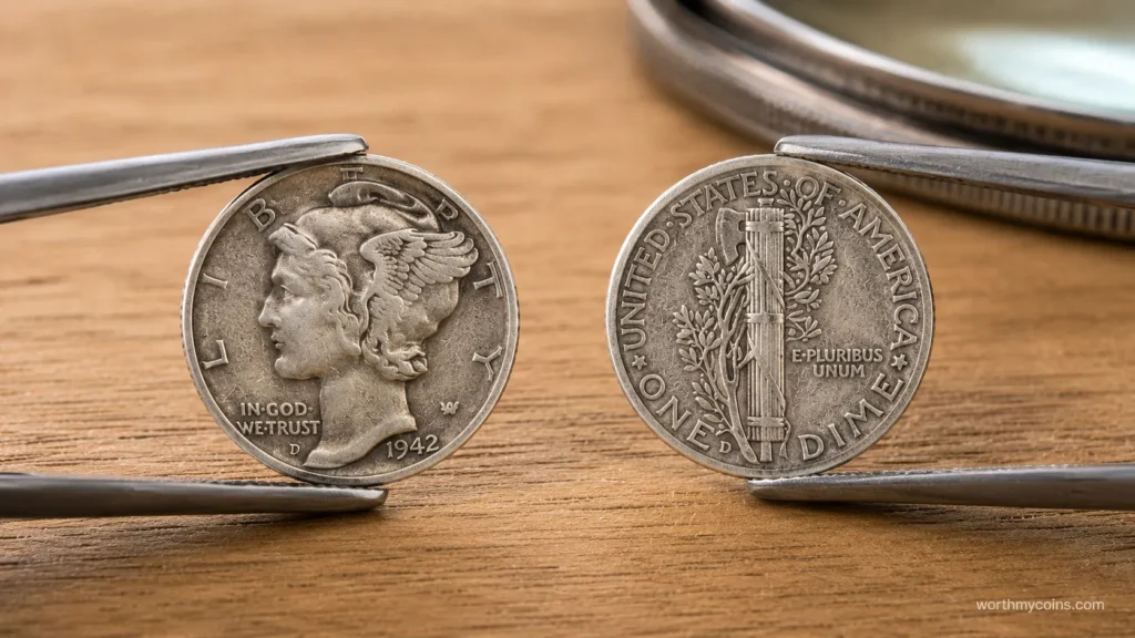 1916-D Mercury Dime key date showing obverse and reverse