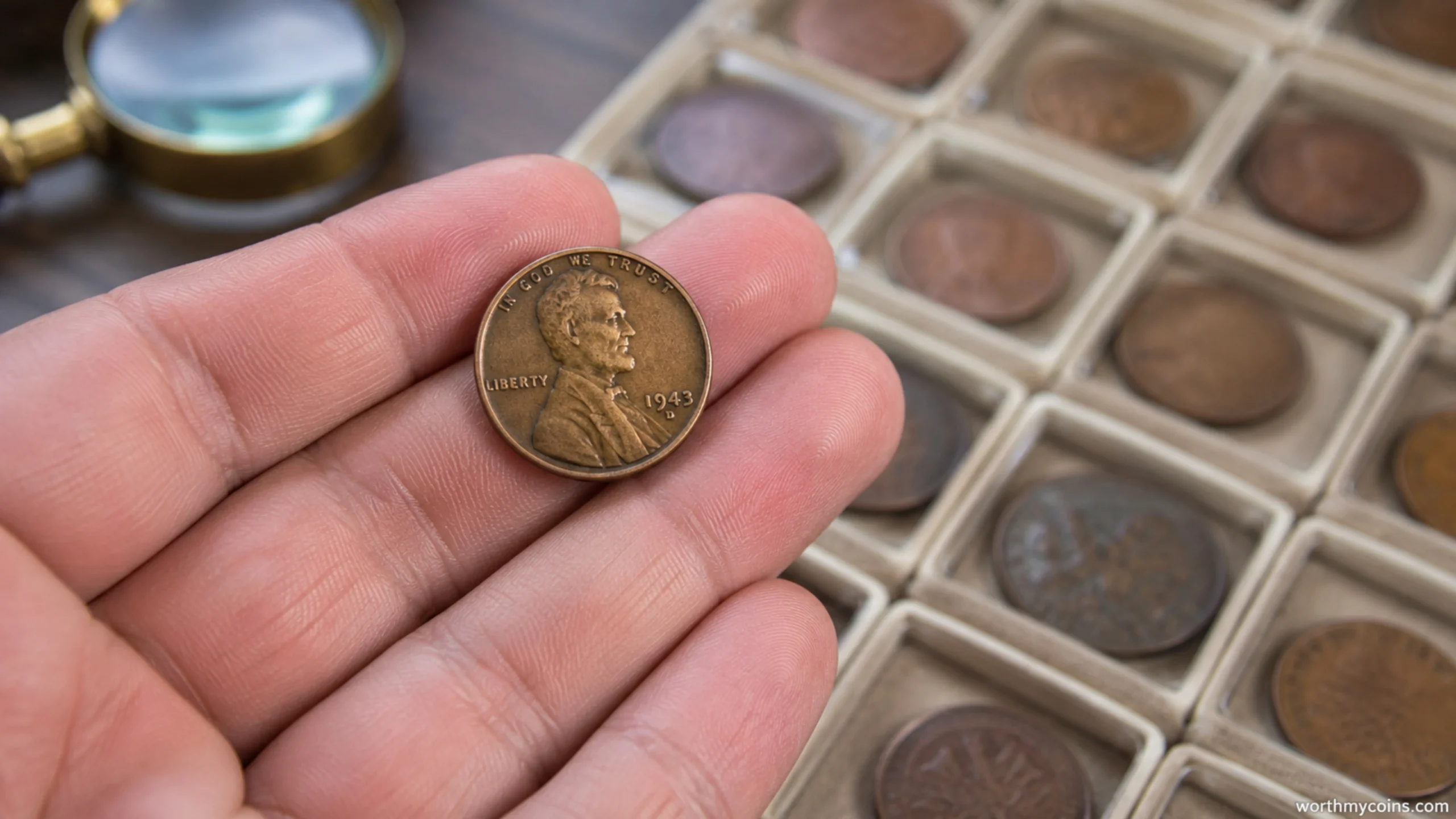 1943-D Bronze Lincoln Wheat Penny rare error coin from the Denver Mint